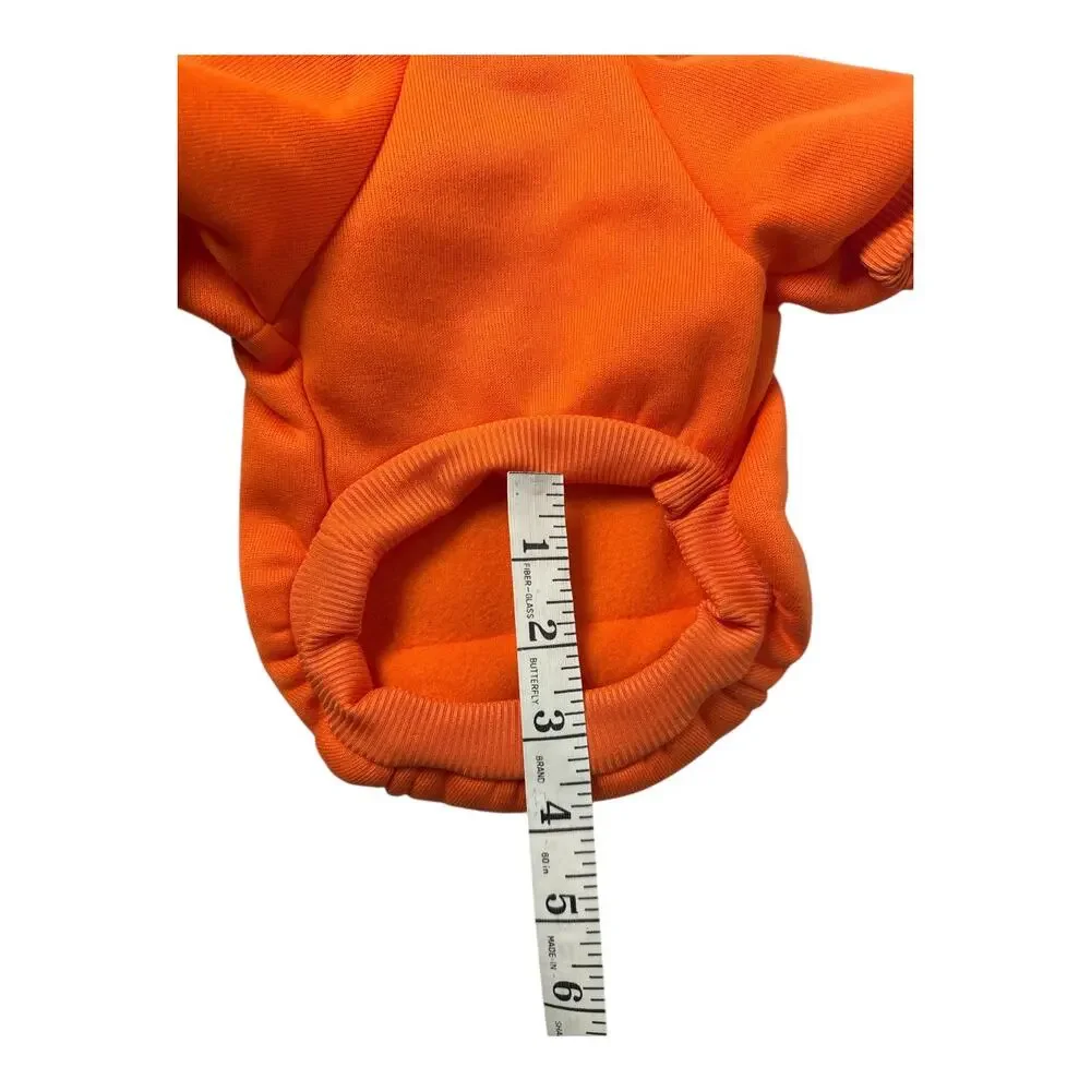 Orange Dog Hoodie Sweatshirt Size Medium Fleece Pet Hoodie Small NEW